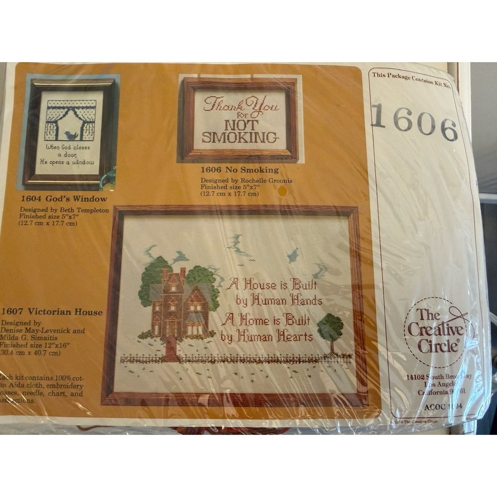 The Creative Circle Counted Cross Stitch Kit No Smoking Wall Hanging Granny Vibe